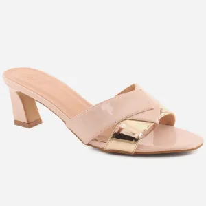 Women "DELTA" Comfortable Block Heel Slip On Sandals