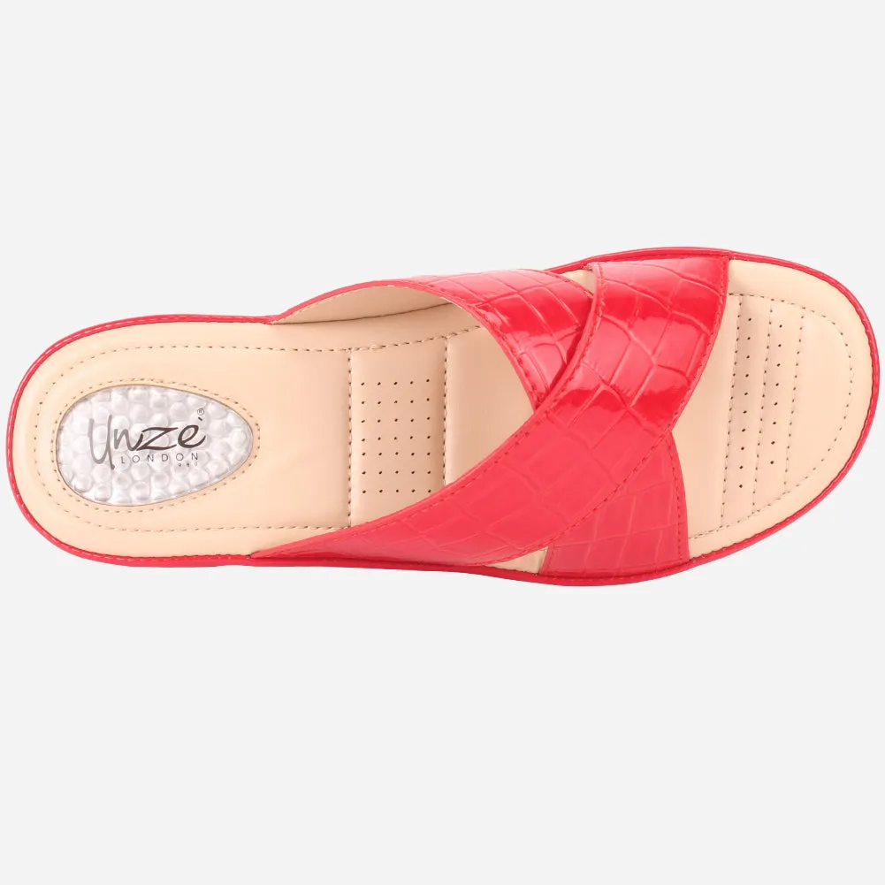 Womens "JOSEPHINE" Comfy Summer Wedge Slippers