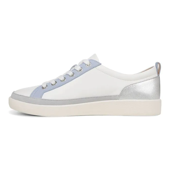 Womens Vionic Winny Lace Up Sneaker in White/Silver