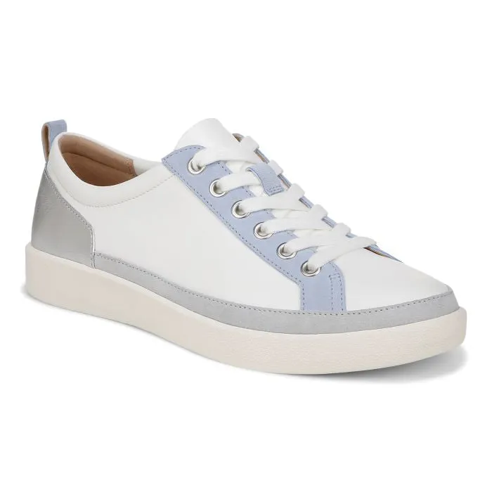 Womens Vionic Winny Lace Up Sneaker in White/Silver