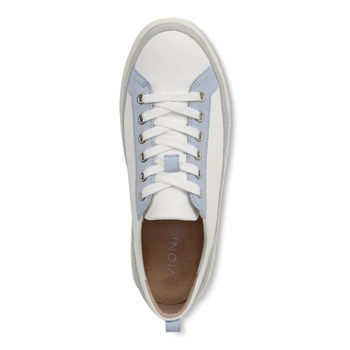 Womens Vionic Winny Lace Up Sneaker in White/Silver