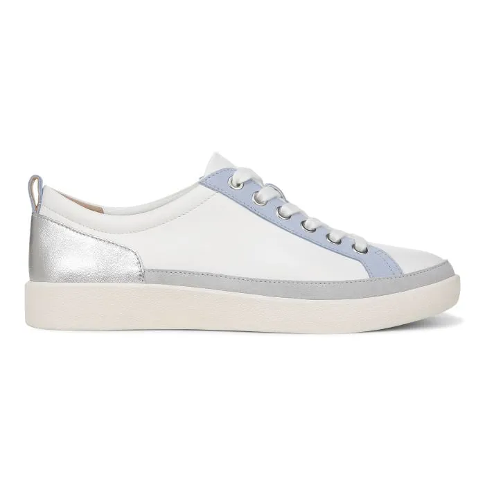 Womens Vionic Winny Lace Up Sneaker in White/Silver