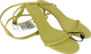 Zara Yellow Heeled Sandals EU 40