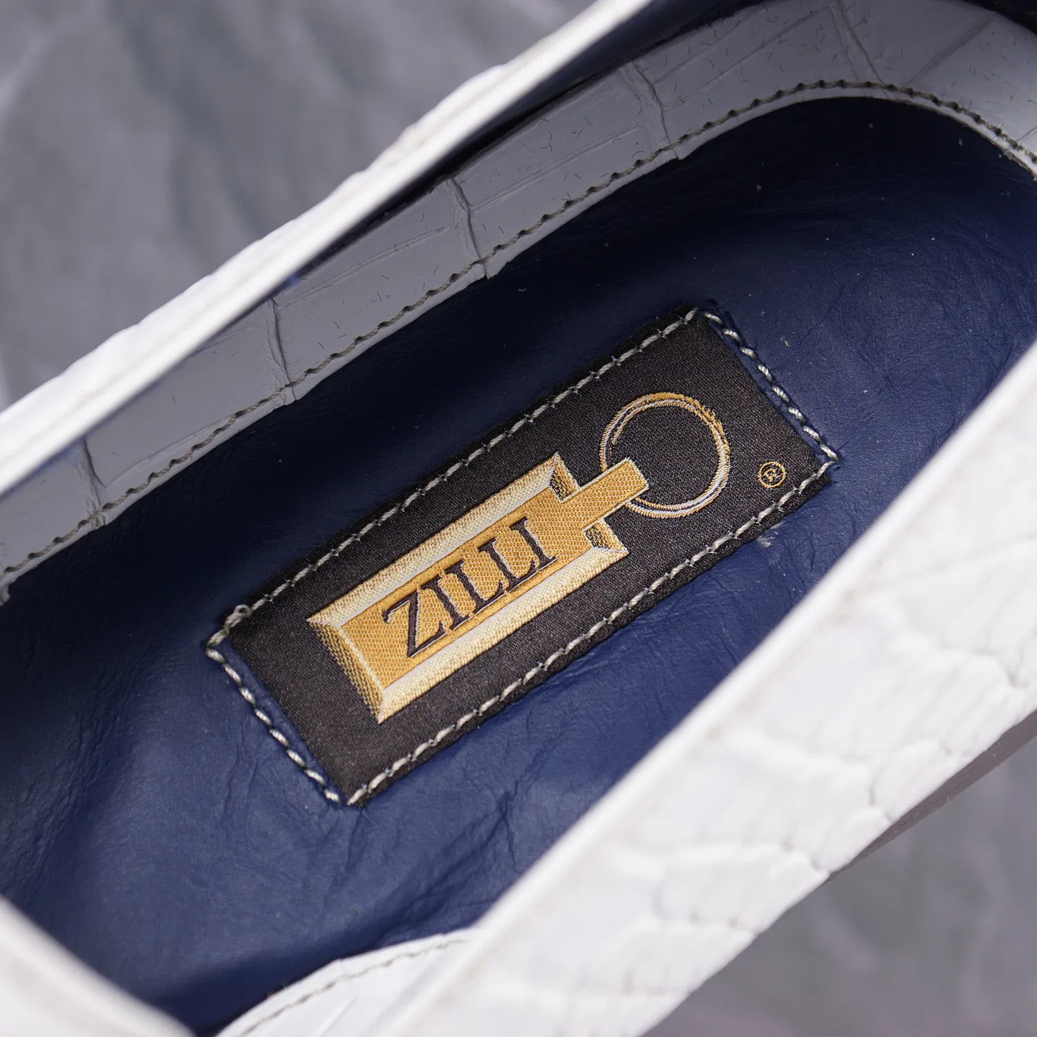 Zilli White Full Crocodile Loafers